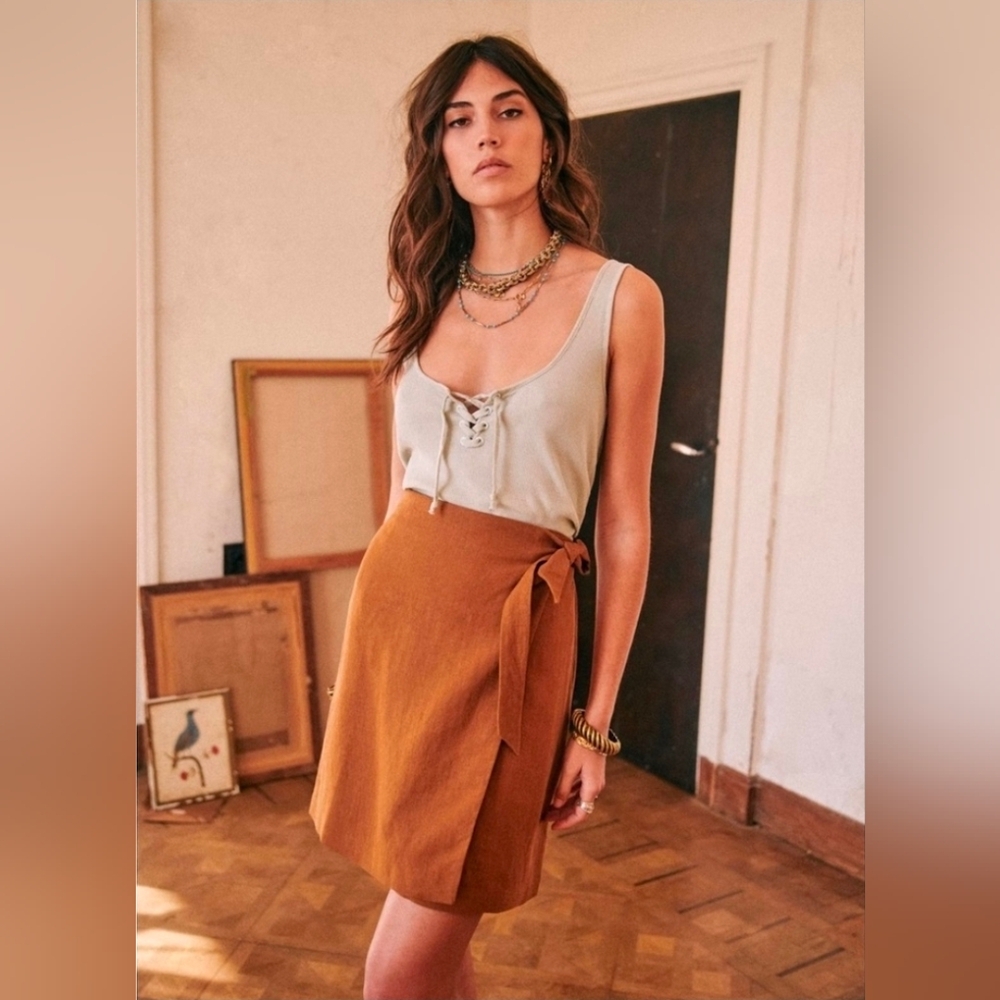 Sezane Louma Skirt Mocha 34